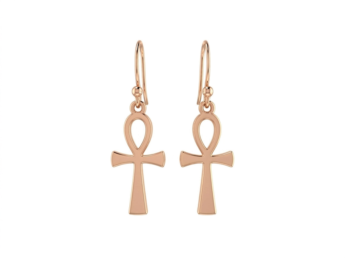 Minimalist Ankh Earrings