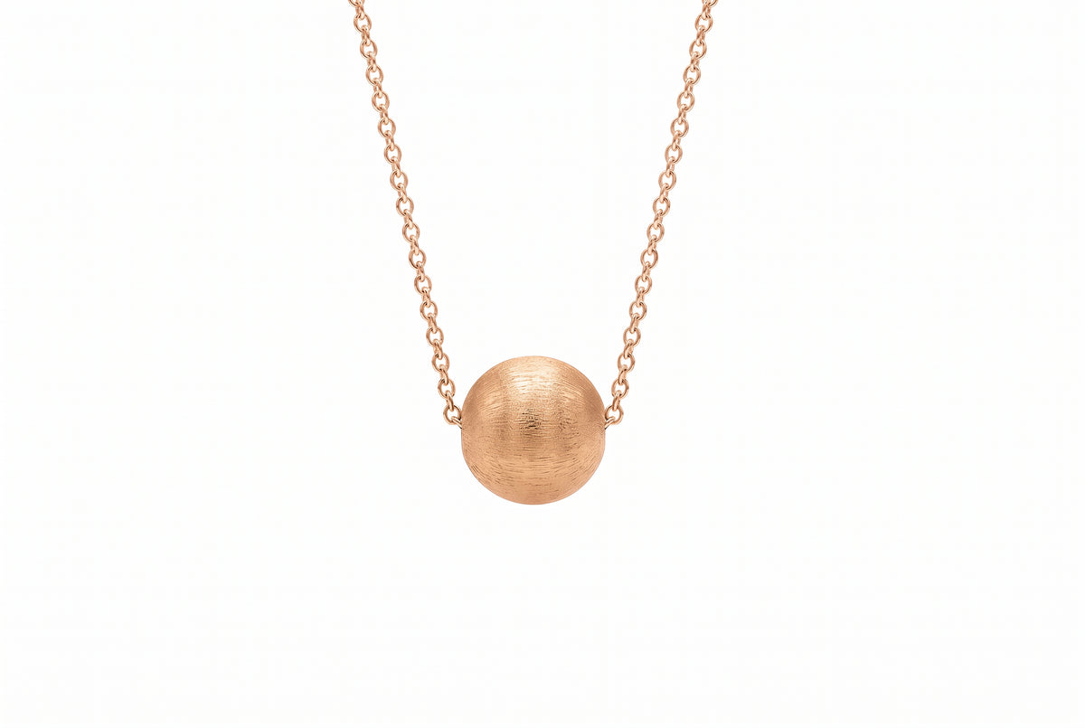 14k Gold Single Bead Necklace