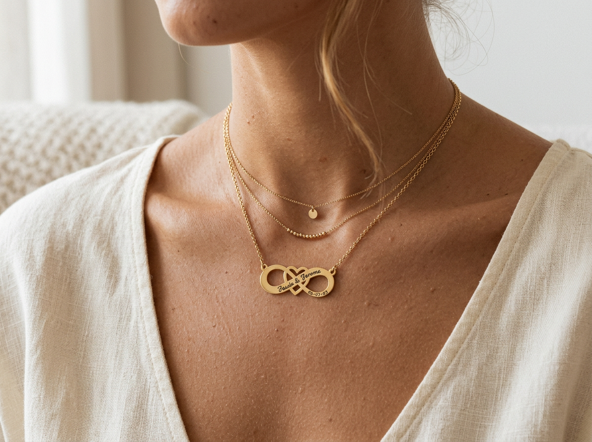 Personalized Infinity Heart Necklace