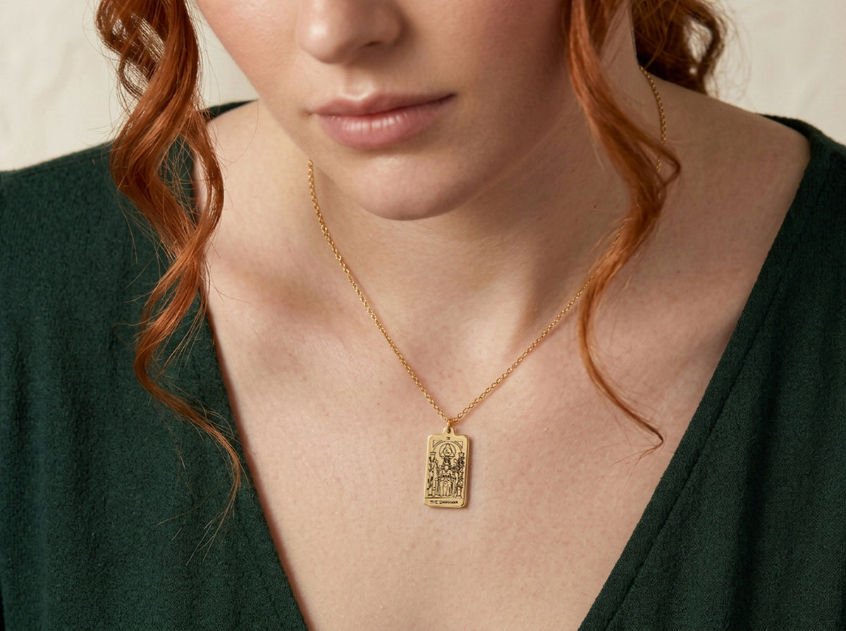 Death Tarot Card Necklace
