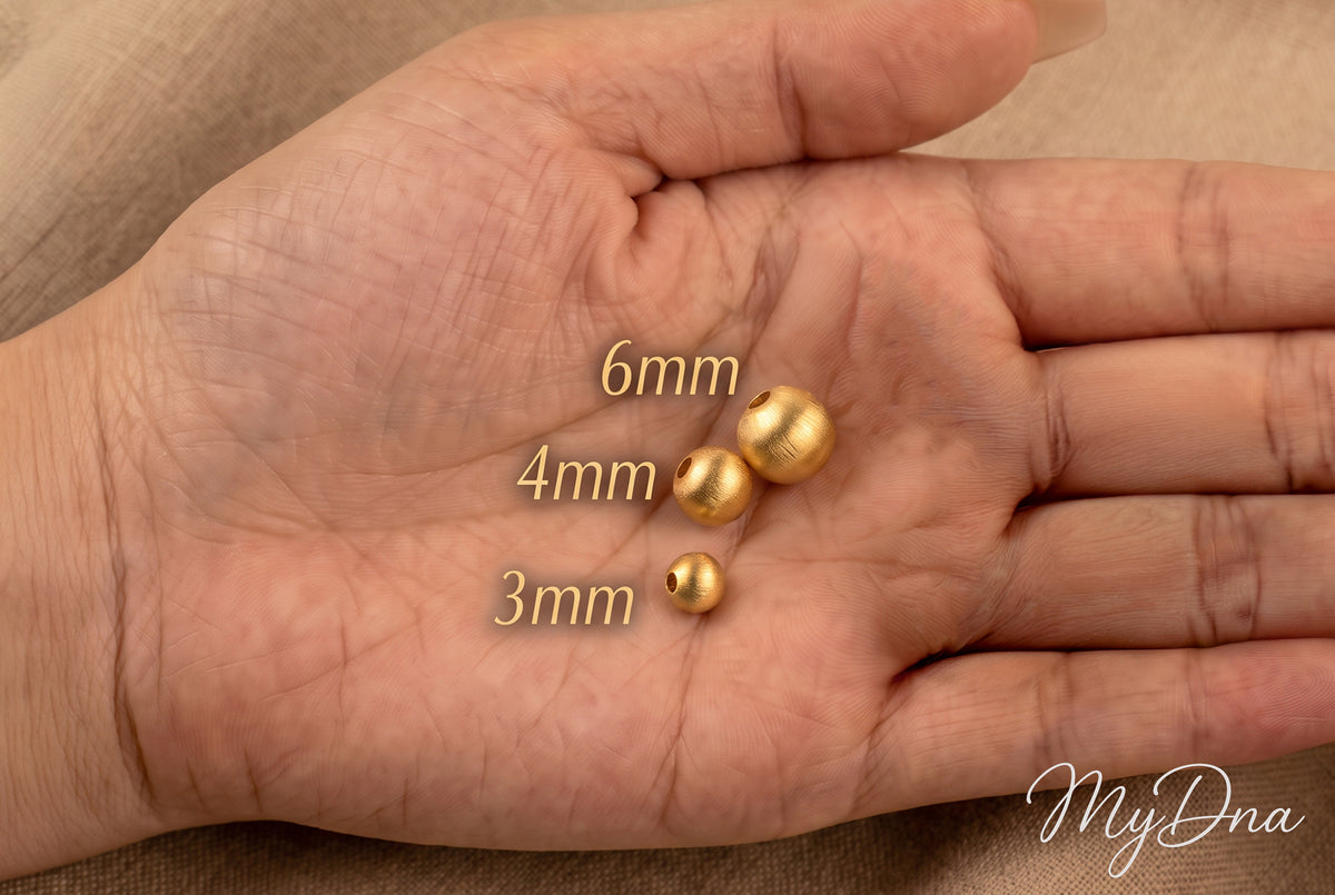 14k Gold Single Bead Necklace
