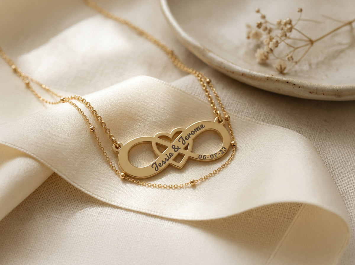 Personalized Infinity Heart Necklace