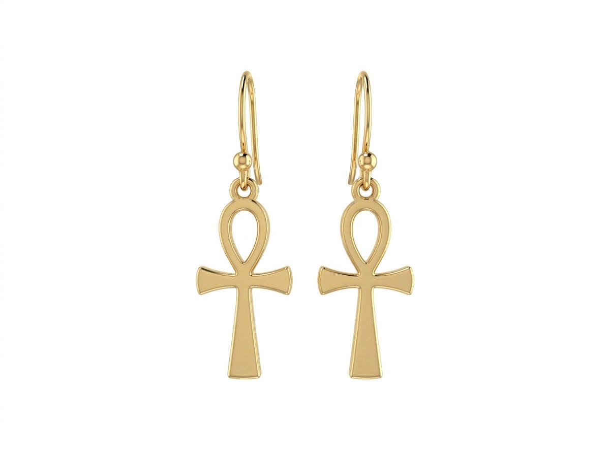 Minimalist Ankh Earrings