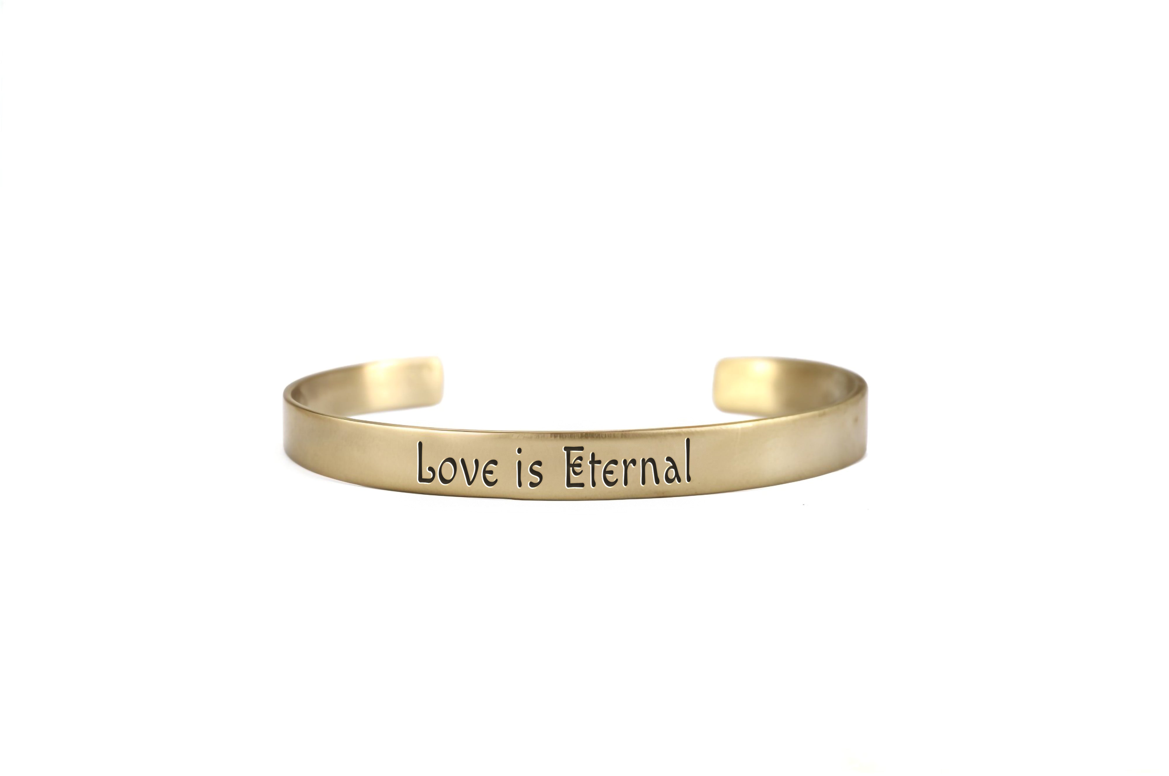 Medieval Font Engraved Bangle