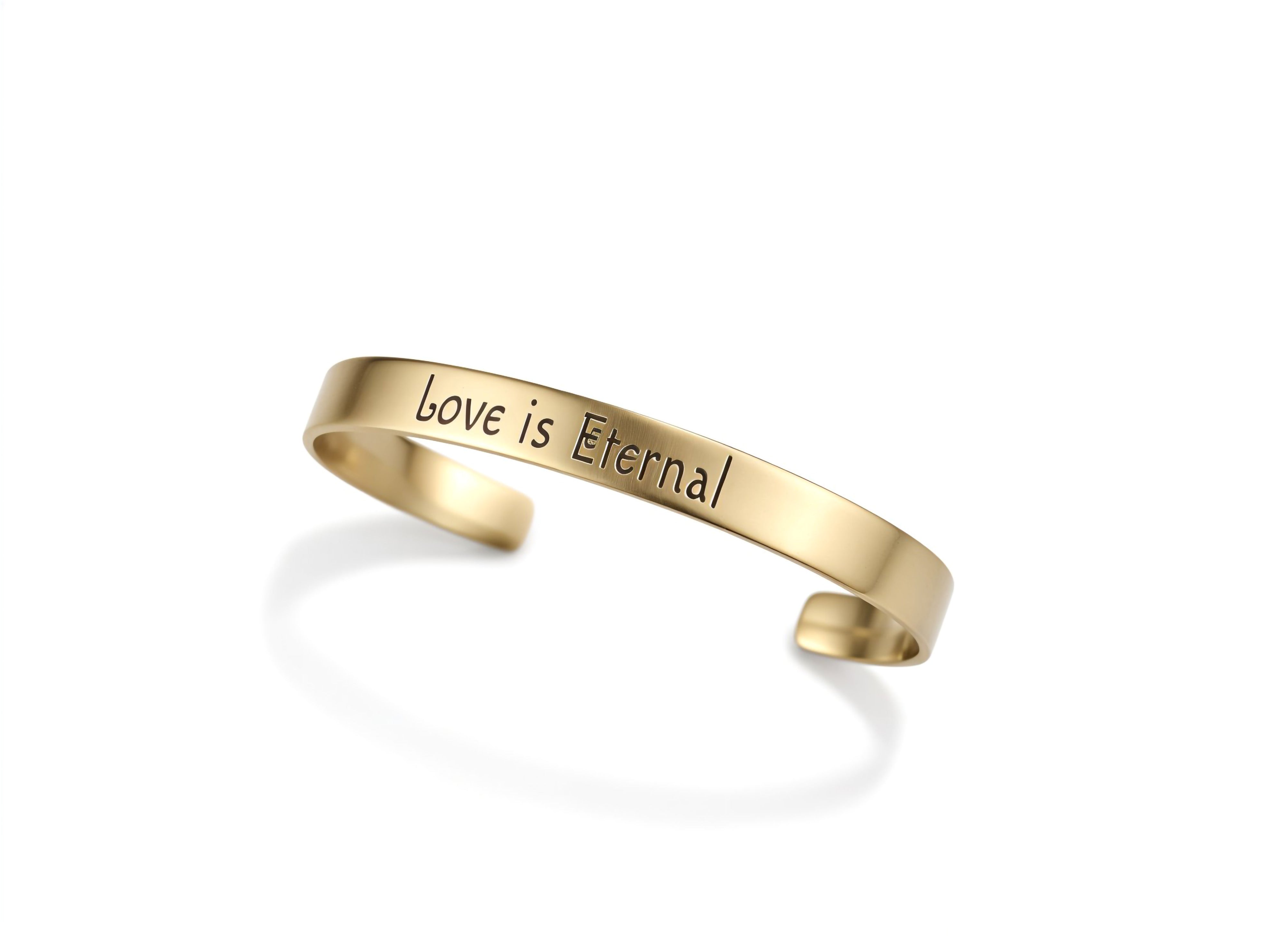 Medieval Font Engraved Bangle